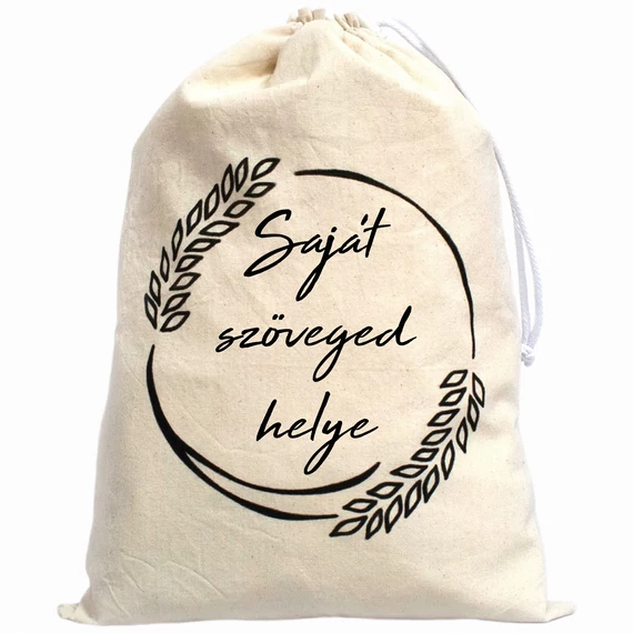 kenyeres zsák pamut kenyértároló egyedi felirattal Barka