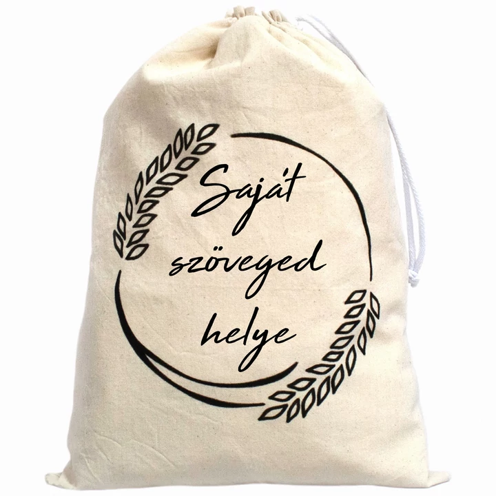 kenyeres zsák pamut kenyértároló egyedi felirattal Barka